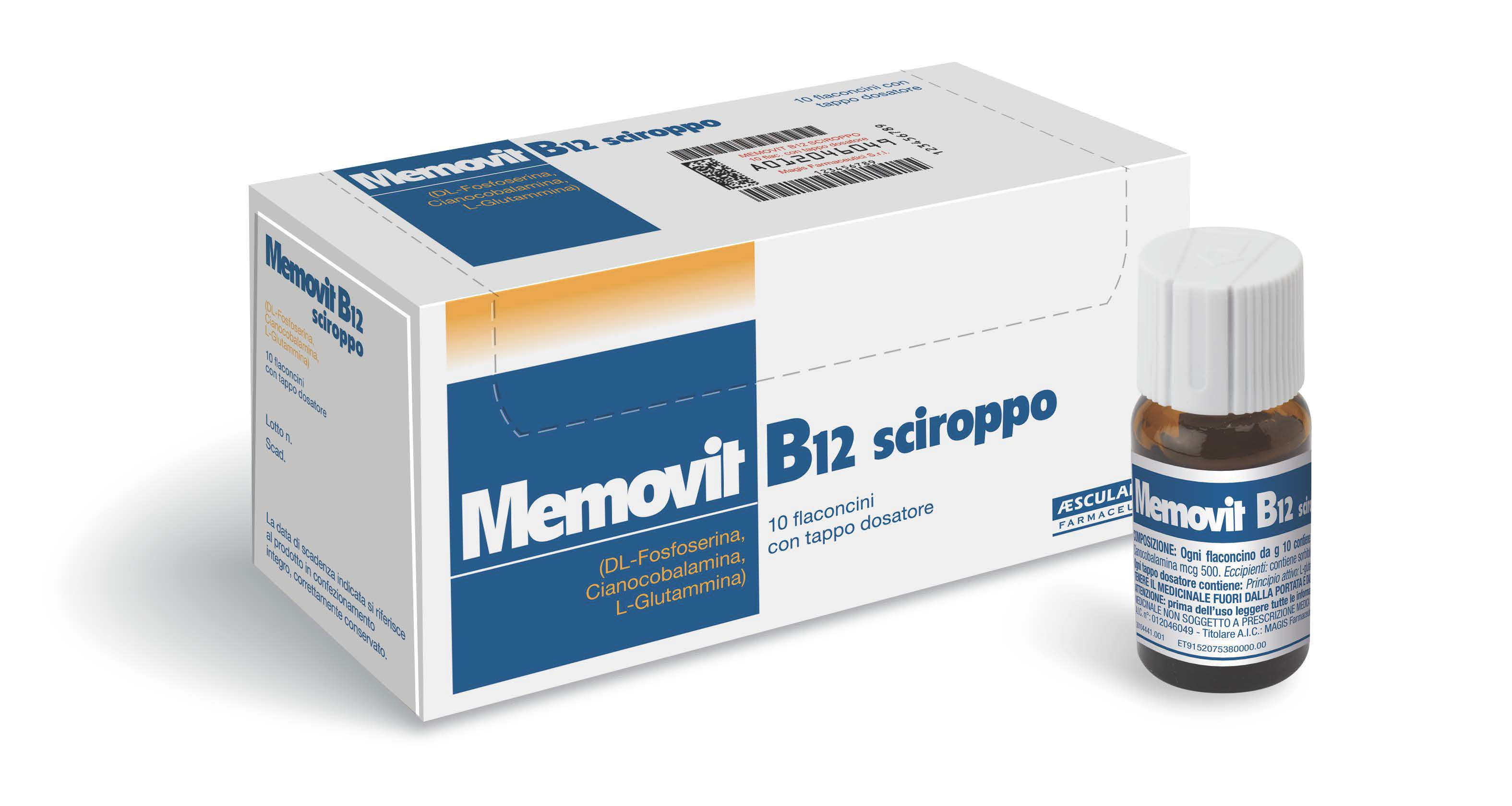 MEMOVIT B12*OS SCIR 10FL - Farmacia Mastrangelo 