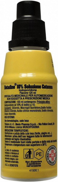 BETADINE*SOLUZ CUT 125ML 10% - Farmacia Mastrangelo 