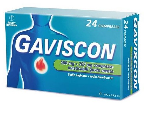 GAVISCON*24CPR MENTA 500+267MG - Farmacia Mastrangelo 