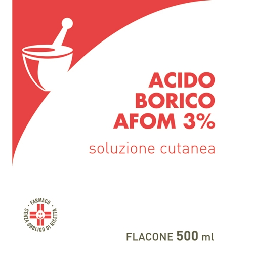 ACIDO BORICO AFOM*3% 500ML - Farmacia Mastrangelo 