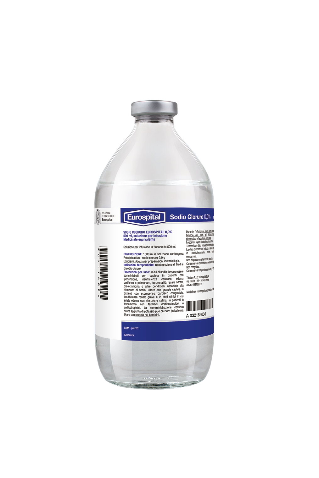 SODIO CLORURO EUROS*0,9% 250ML - Farmacia Mastrangelo 