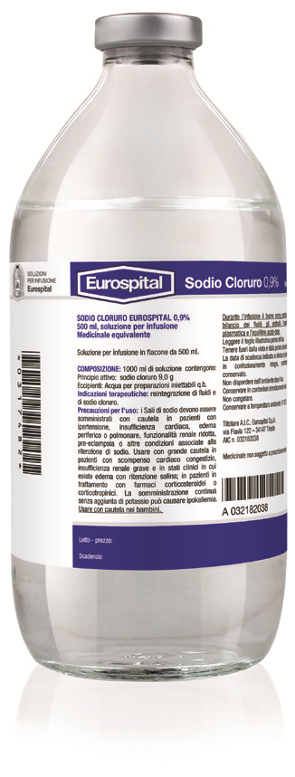 SODIO CLORURO EUROS*0,9% 500ML - Farmacia Mastrangelo 