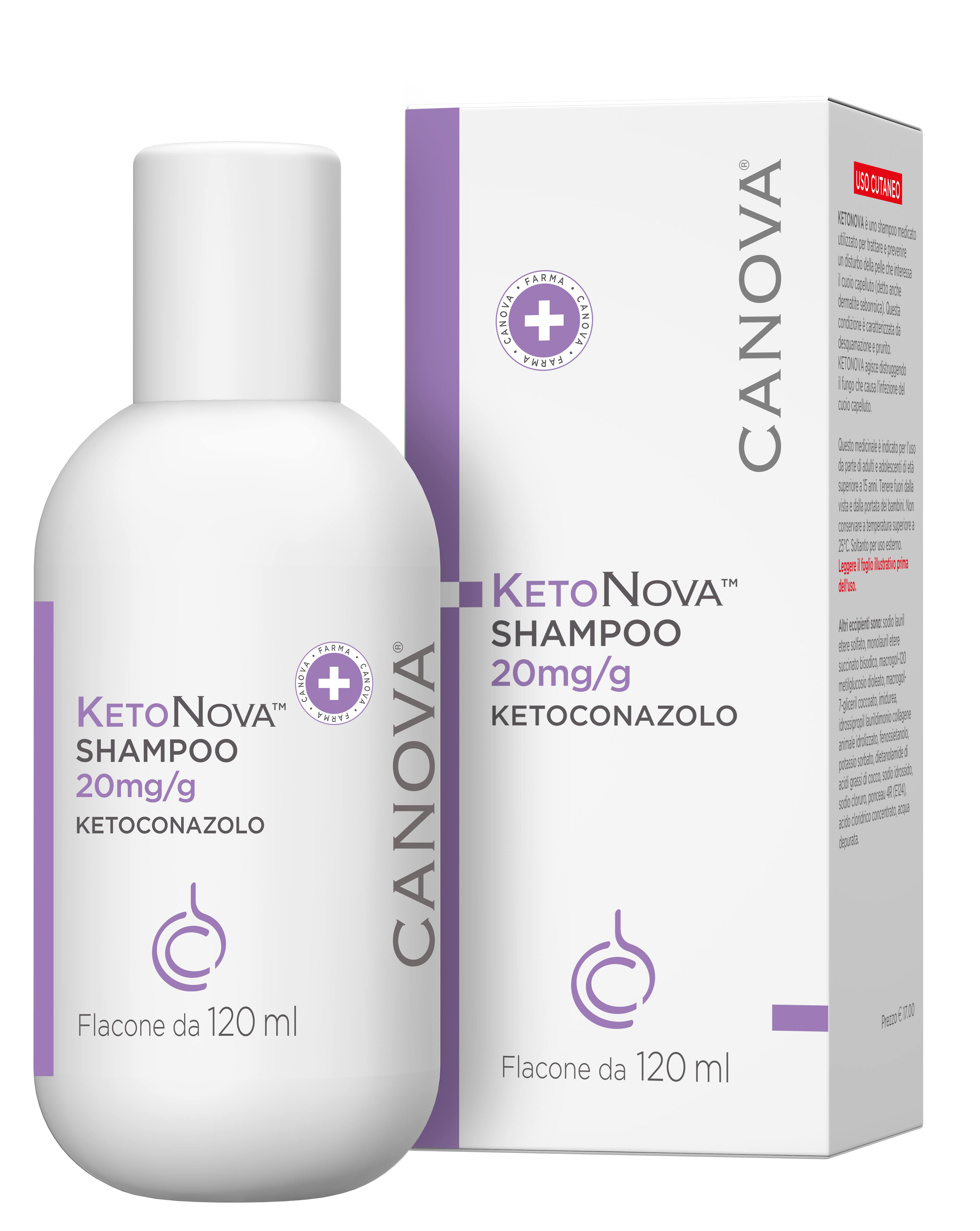 KETONOVA*SHAMPOO 120ML 20MG/G - Farmacia Mastrangelo 