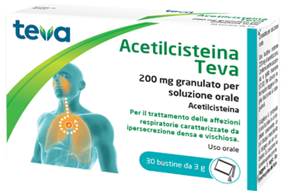 ACETILCISTEINA TEVA*30BS 200MG - Farmacia Mastrangelo 