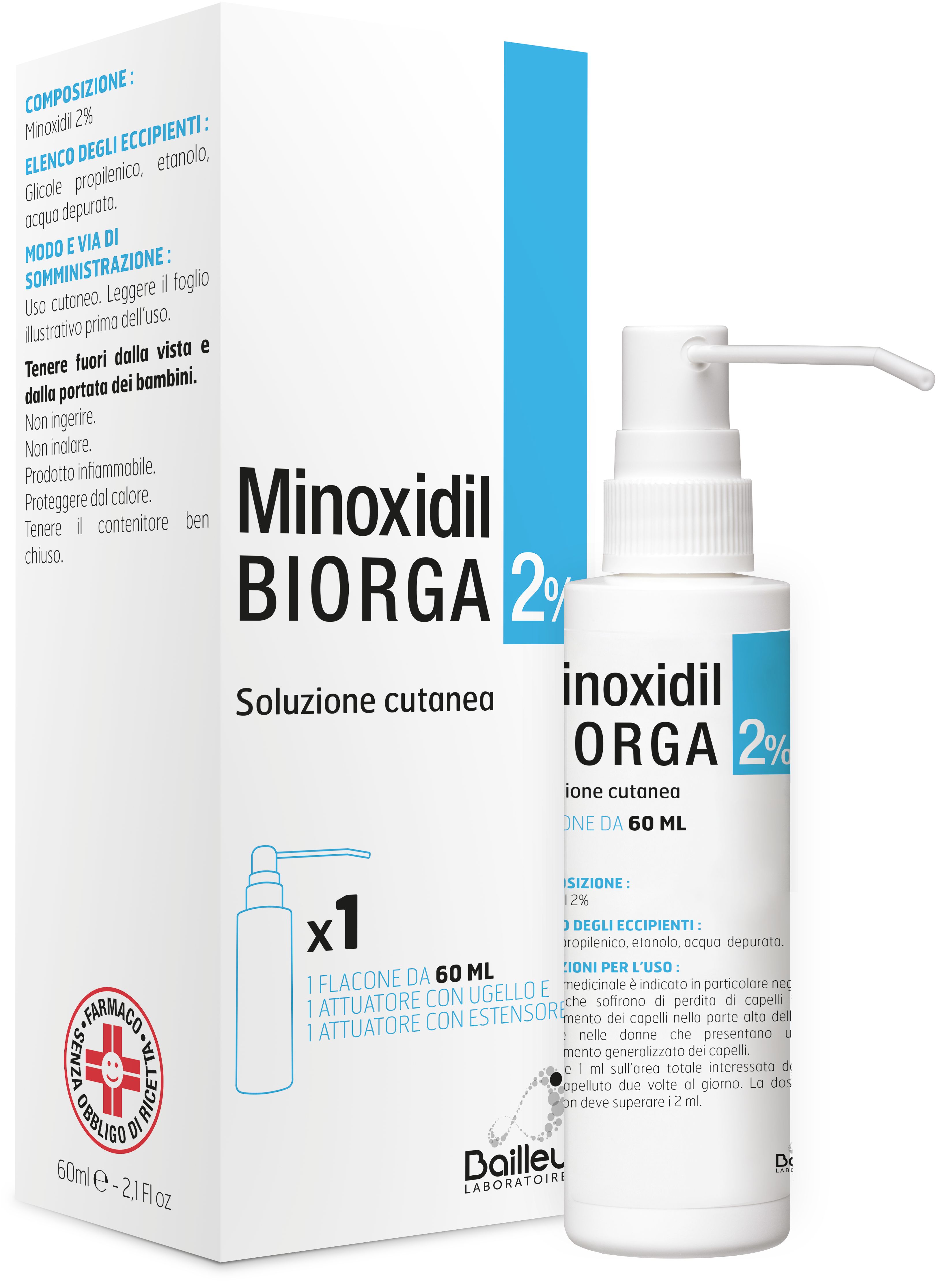 MINOXIDIL BIORGA*SOL CUT60ML2% - Farmacia Mastrangelo 