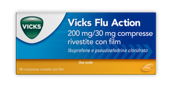 VICKS FLU ACTION*12CPR200+30MG - Farmacia Mastrangelo 