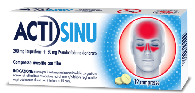 ACTISINU*12CPR 200MG+30MG - Farmacia Mastrangelo 