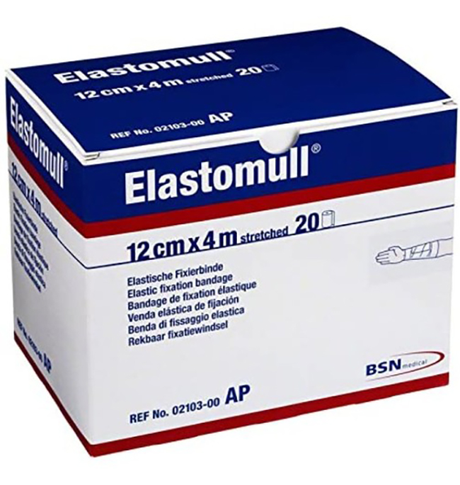 BENDA ELASTICA ELASTOMULL 12X400 CM - Farmacia Mastrangelo 
