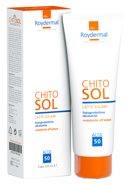 CHITOSOL LATTE SOLARE SPF50 125 ML - Farmacia Mastrangelo 