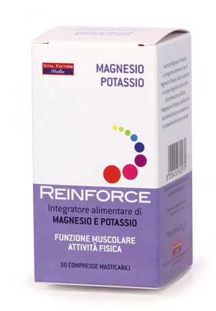 REINFORCE MAGNESIO + POTASSIO 30 COMPRESSE MASTICABILI - Farmacia Mastrangelo 