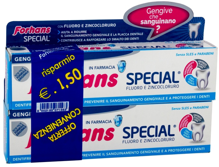 FORHANS SP DENTIF 2X75ML - Farmacia Mastrangelo 