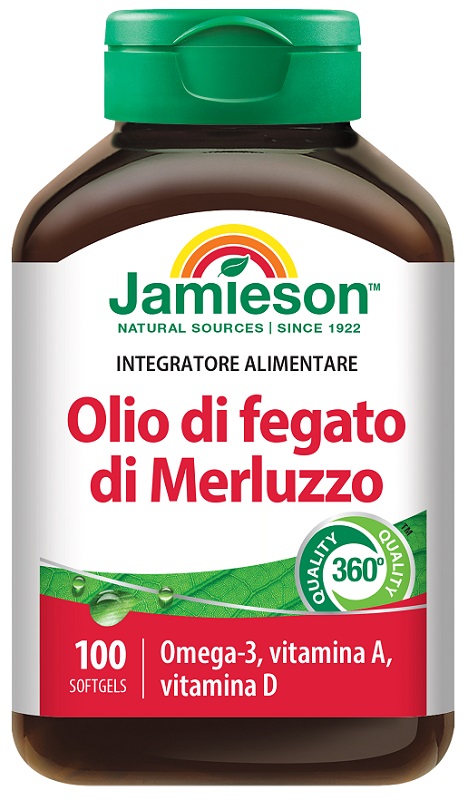 JAMIESON OLIO DI FEGATO DI MERLUZZO 100 PERLE - Farmacia Mastrangelo 