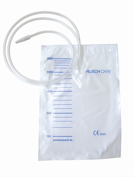 SACCA DI DRENAGGIO LETTO PER INCONTINENZA 2000ML IN PVC CON TUBO DI RACCORDO 130CM DIAMETRO 5X7MM MONOUSO 30 PEZZI - Farmacia Mastrangelo 
