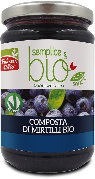 COMPOSTA DI MIRTILLI BIO CON POLPA DI MELA 320 G - Farmacia Mastrangelo 