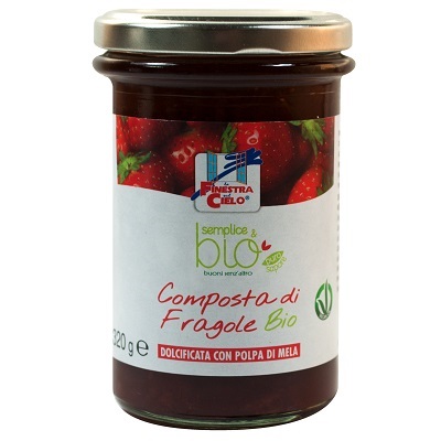 COMPOSTA DI FRAGOLE CON POLPA DI MELA BIO 320 G - Farmacia Mastrangelo 