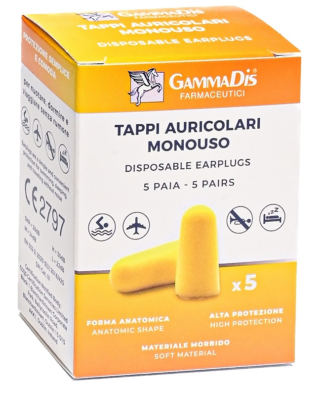 TAPPO AURICOLARE EAR GOMMAPIUMA 10 PEZZI GAMMADIS - Farmacia Mastrangelo 