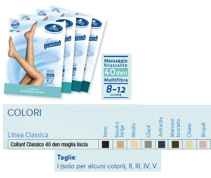 SAUBER COLLANT 40 DENARI MAGLIA LISCIA CHIARO 3 LINEA CLASSICA - Farmacia Mastrangelo 