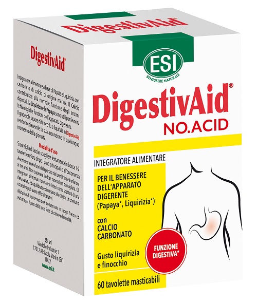 ESI DIGESTIVAID NO ACID 60 TAVOLETTE - Farmacia Mastrangelo 