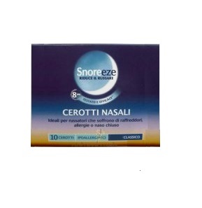 CEROTTO NASALE SNOREEZE GRANDE 10 PEZZI - Farmacia Mastrangelo 