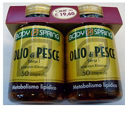 BODY SPRING OLIO DI PESCE OMEGA 3 CONFEZIONE BIPACK 50 CAPSULE X 2 - Farmacia Mastrangelo 