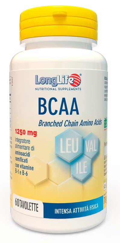 LONGLIFE BCAA 1250 MG 60 TAVOLETTE - Farmacia Mastrangelo 