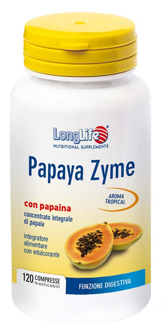 LONGLIFE PAPAYA ZYME 120 COMPRESSE MASTICABILI - Farmacia Mastrangelo 