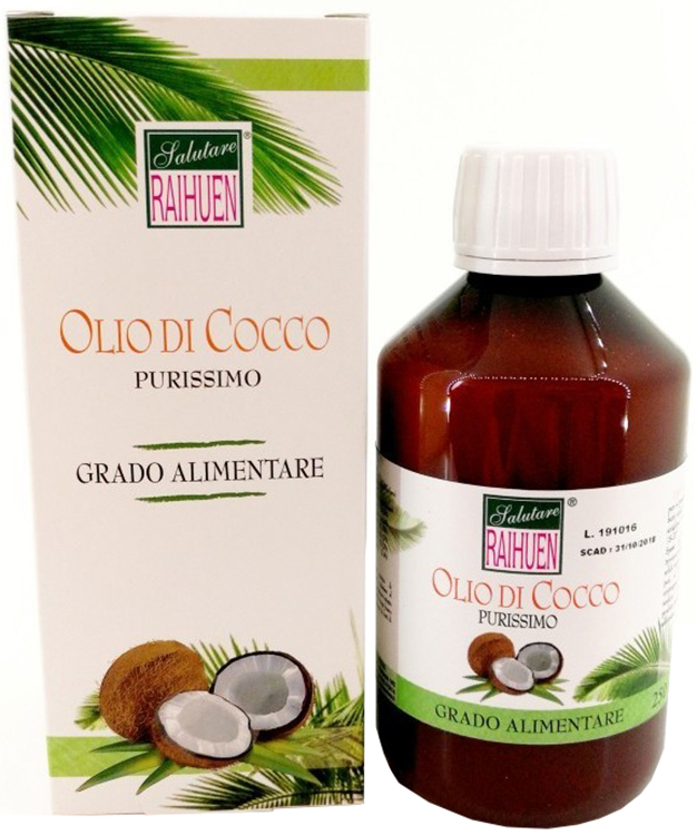 RAIHUEN OLIO COCCO GRADO ALIMENTARE 250 ML - Farmacia Mastrangelo 