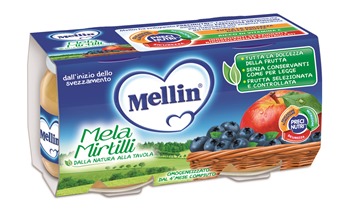 MELLIN OMOGENEIZZATO MELA MIRTILLO 100 G 2 PEZZI - Farmacia Mastrangelo 