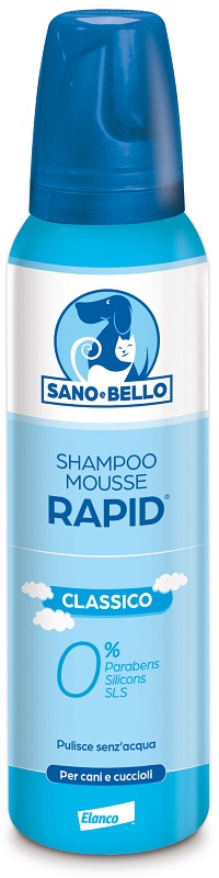 SANO E BELLO SHAMPOO MOUSSE RAPID CLASSICO FLACONE 300 ML PER LAVAGGIO SENZ'ACQUA - Farmacia Mastrangelo 