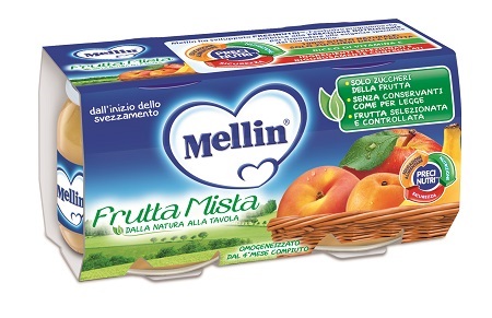 MELLIN OMOGENEIZZATO FRUTTA MISTA 100 G 2 PEZZI - Farmacia Mastrangelo 