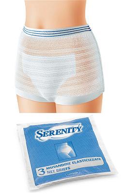 MUTANDINA ELASTICA RETTANGOLARE A RETE SERENITY M 3 PEZZI - Farmacia Mastrangelo 