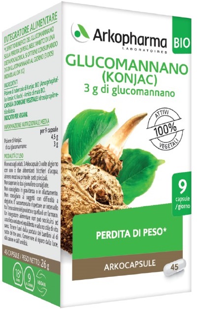 ARKO CAPSULE GLUCOMANNANO BIO 45 CAPSULE - Farmacia Mastrangelo 