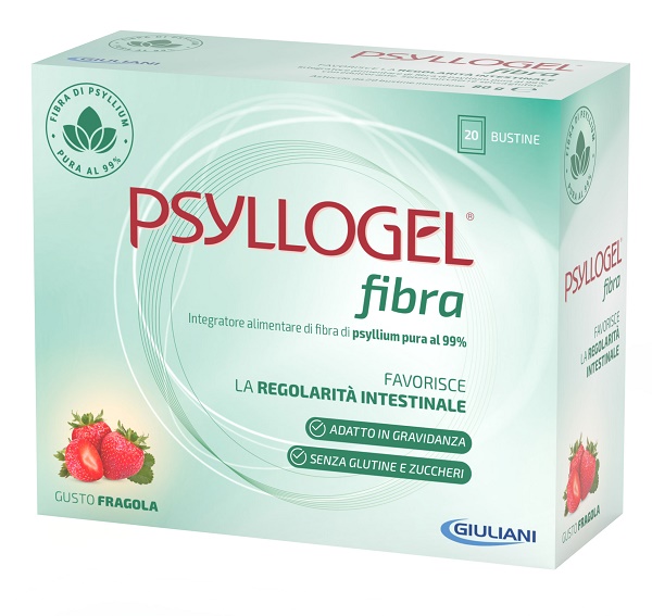 PSYLLOGEL FIBRA FRAGOLA 20 BUSTINE - Farmacia Mastrangelo 