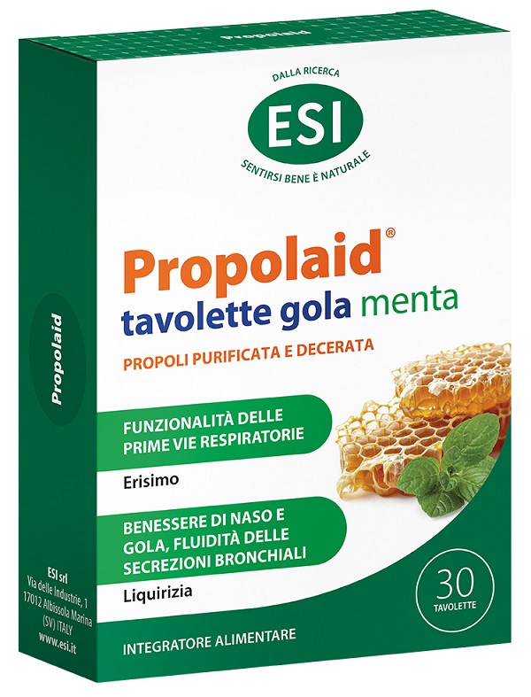 ESI PROPOLAID TAVOLETTE GOLA MENTA 30 TAVOLETTE - Farmacia Mastrangelo 