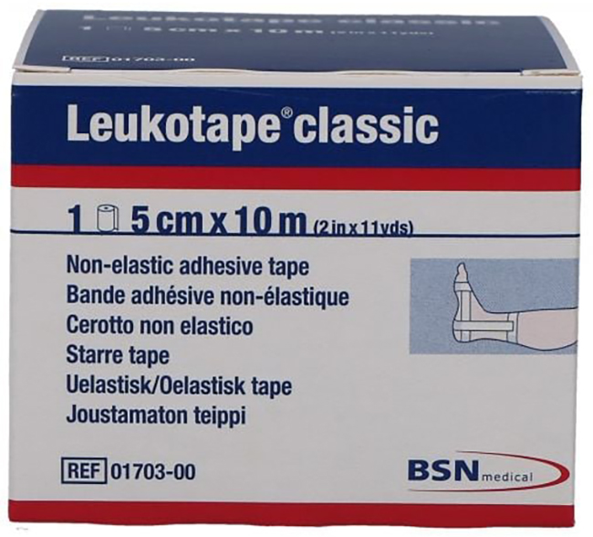 LEUKOTAPE BENDA ANELASTICA PER BENDAGGI FUNZIONALI 5X100 CM - Farmacia Mastrangelo 