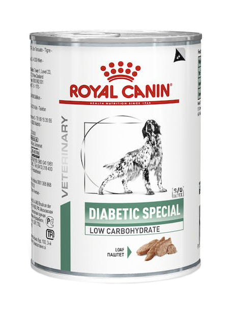 VETERINARY HEALTH NUTRITION WET DOG DIABETIC SPECIAL LOW CARBOHYDRATE 410 G - Farmacia Mastrangelo 