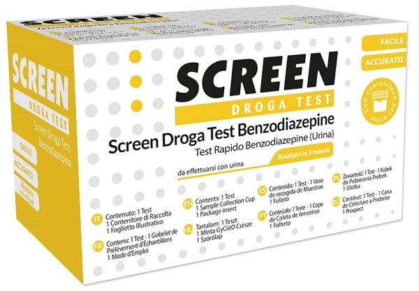 SCREEN DROGA TEST BENZODIAZEPINE TEST ANTIDROGA CON CONTENITORE URINA - Farmacia Mastrangelo 