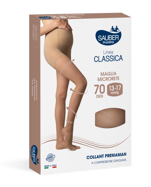 SAUBER COLLANT 70 DENARI PREMAMAN MAGLIA MICRORETE NEUTRO BEIGE 2 LINEA CLASSICA - Farmacia Mastrangelo 