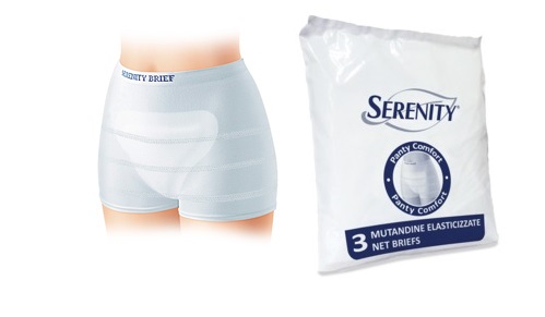 MUTANDINA A RETE PER INCONTINENZA SERENITY PANTY COMFORT M 3 PEZZI - Farmacia Mastrangelo 