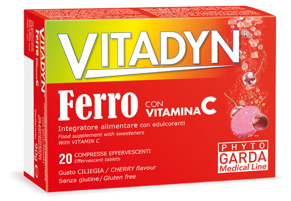 VITADYN FERRO + VITAMINA C 20 COMPRESSE EFFERVESCENTI - Farmacia Mastrangelo 
