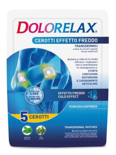 DOLORELAX CEROTTO EFFETTO FREDDO 5 PEZZI - Farmacia Mastrangelo 