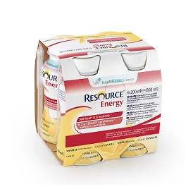 RESOURCE ENERGY VANIGLIA 4 BOTTIGLIE 200 ML NUOVO PACKAGING - Farmacia Mastrangelo 