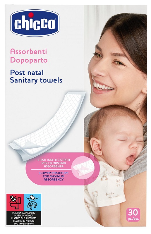 CHICCO ASSORBENTI PROTECTION POSTPARTO 30 PEZZI - Farmacia Mastrangelo 