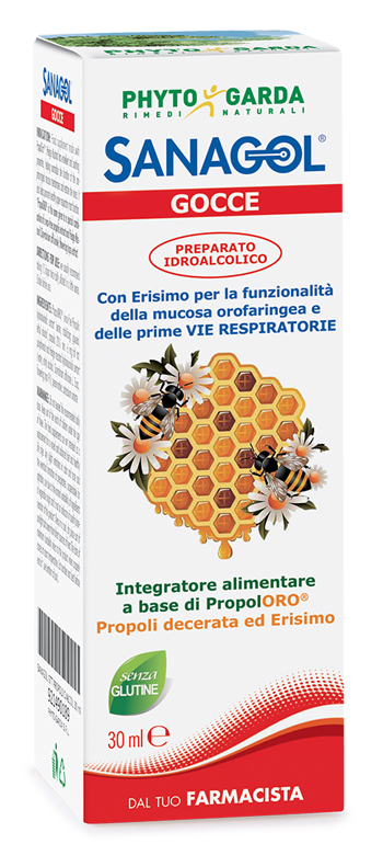 SANAGOL GOCCE PROPOLI ESTRATTO IDROALCOLICO 30 ML - Farmacia Mastrangelo 