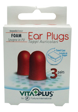 TAPPI AURICOLARI SPUGNA CONICI 3 COPPIE + CUSTODIA - Farmacia Mastrangelo 
