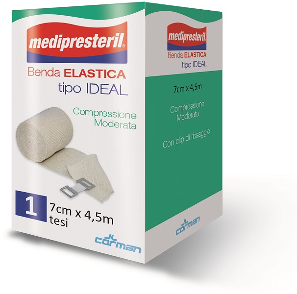 BENDA ELASTICA MEDIPRESTERIL IDEAL CM7X45MT - Farmacia Mastrangelo 