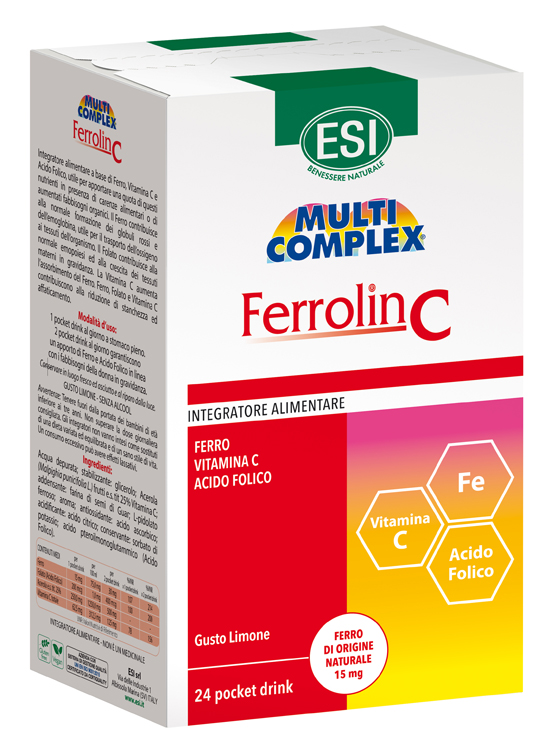ESI FERROLIN C POCKET DRINK 24 BUSTINE - Farmacia Mastrangelo 