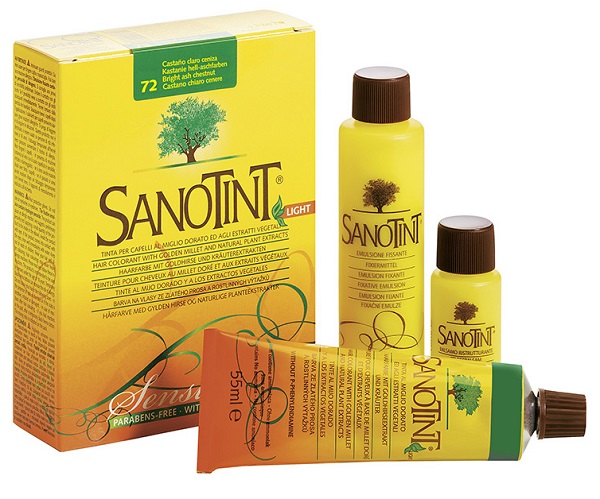 SANOTINT LIGHT TINTURA PER CAPELLI NUMERO 72 CASTANO CHIARO CENERE TUBO IN ASTUCCIO DI CARTONE 125 ML - Farmacia Mastrangelo 