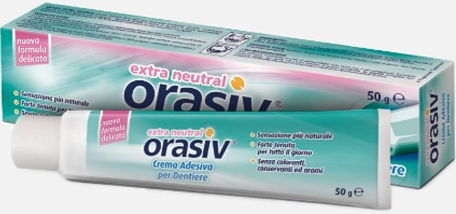 ORASIV EXTRA CREMA NEUTRAL ADESIVA PER PROTESI DENTARIA 50 G - Farmacia Mastrangelo 