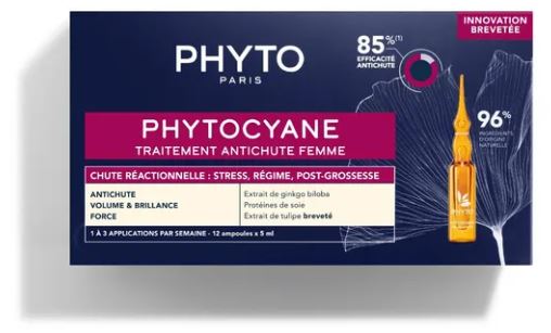 PHYTO PARIS PHYTOCYANE TRATTAMENTO ANTICADUTA CAPELLI DONNA 12 FIALE 7,5 ML - Farmacia Mastrangelo 